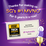 MyRepublic Mobile Singapore is voted #1 MVNO Service Provider at the 2024 TechAwards